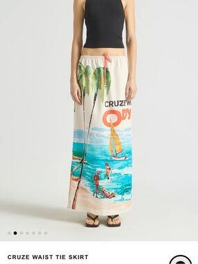 NWT CRUZE WAIST TIE SKIRT MAXI ANTIPODEAN